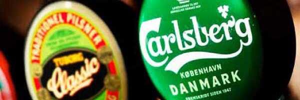 Fadøl fra Carlsberg og tuborg